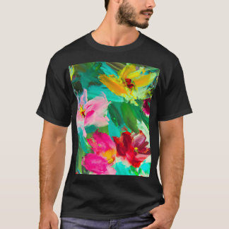 T-shirt peinture à l'huile, style impressionnisme, peintur