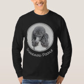 T-shirt Peinture à paille noire standard - Art du chien (Devant)