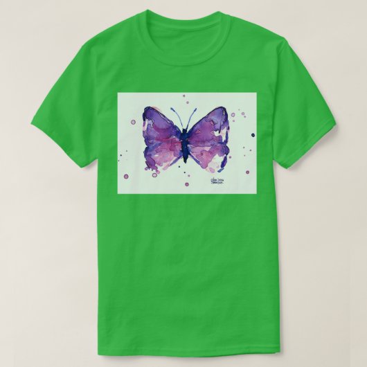 T-shirt Peinture à papillon pourpre 1 (Design devant)