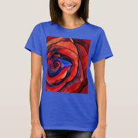 Peinture abstraite de rose rouge macro