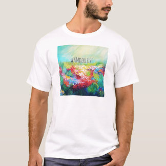 T-shirt Peinture abstraite de typographie d'art de nature