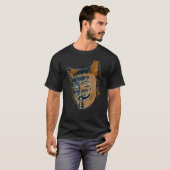 T-shirt Peinture Abstraite Numérique D'Un Chat (Devant entier)