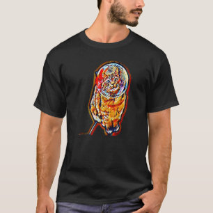 T-shirt Peinture Abstraite Numérique D'un Chat 2