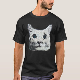T-shirt Peinture Abstraite Numérique D'un Chat 3