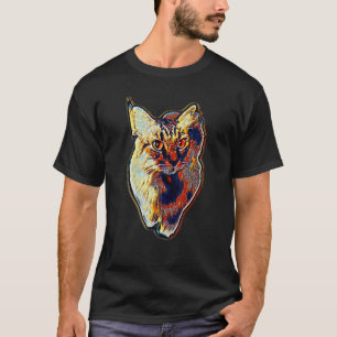 T-shirt Peinture Abstraite Numérique D'un Chat 35