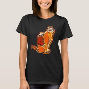 T-shirt Peinture Abstraite Numérique D'un Chat 5