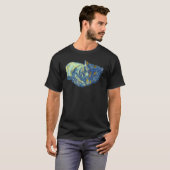 T-shirt Peinture Abstraite Numérique D'un Chat 7 (Devant entier)