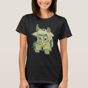 T-shirt Peinture Abstraite Numérique D'un Chat 8