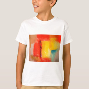 T-shirt Peinture Abstraite rouge moderne