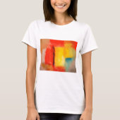 T-shirt Peinture Abstraite rouge moderne (Devant)