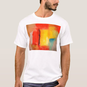 T-shirt Peinture Abstraite rouge moderne