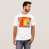 T-shirt Peinture Abstraite rouge moderne (Devant entier)