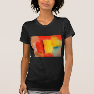 T-shirt Peinture Abstraite rouge moderne