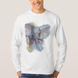 T-shirt Peinture acrylique Art éléphant