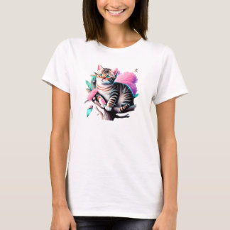 T-shirt Peinture Acrylique Chat