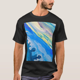 T-shirt Peinture acrylique colorée, arrière - plan texturé