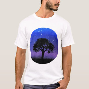 T-shirt Peinture acrylique du ciel nocturne