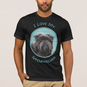 T-shirt Peinture Affenpinscher - Joli art original chien