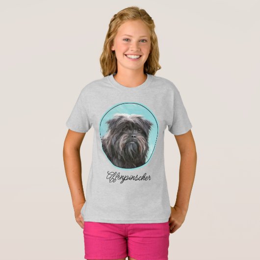 T-shirt Peinture Affenpinscher - Joli Chien original T-S (Devant entier)