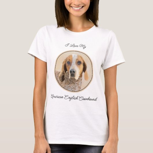T-shirt Peinture américaine anglaise sur pilon - Chien Art (Devant)