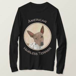 T-shirt Peinture américaine sans poil Terrier - Chien Art