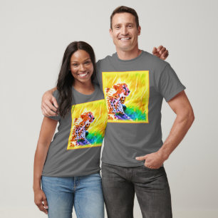 T-shirt Peinture animale puissante de Cheetah. Commandez d