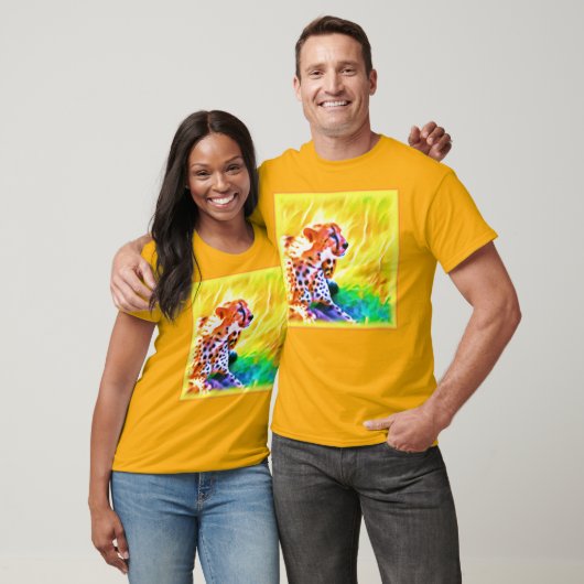 T-shirt Peinture animale puissante de Cheetah. Commandez d (Unisexe)