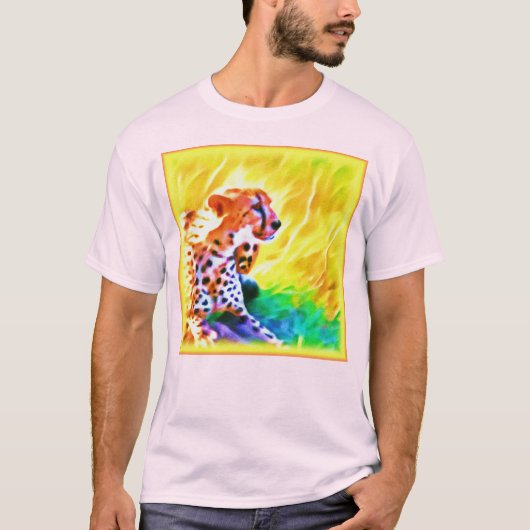 T-shirt Peinture animale puissante de Cheetah. Commandez d (Devant)