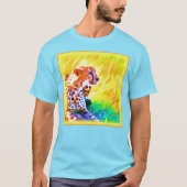 T-shirt Peinture animale puissante de Cheetah. Commandez d (Devant)