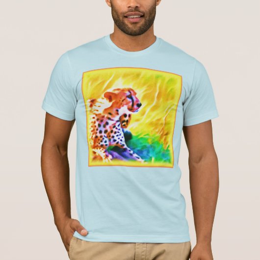 T-shirt Peinture animale puissante de Cheetah. Commandez d (Devant)