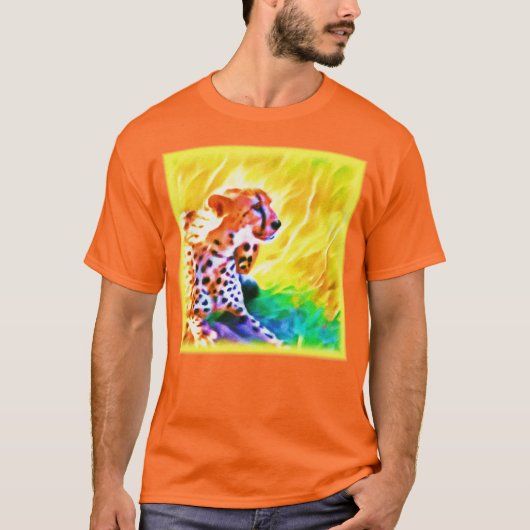 T-shirt Peinture animale puissante de Cheetah. Commandez d (Devant)