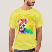 T-shirt Peinture animale puissante de Cheetah. Commandez d (Devant)