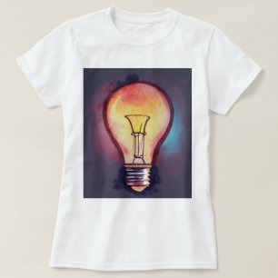 T-shirt Peinture aquarelle d'ampoule, Ampoule