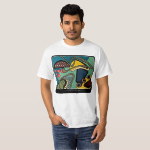 T-shirt Peinture aquatique abstraite moderne de la "moiti