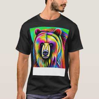 T-shirt Peinture arc-en-ciel de l'ours