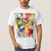 T-shirt Peinture avec Centre Vert par Wassily Kandinsky (Devant)