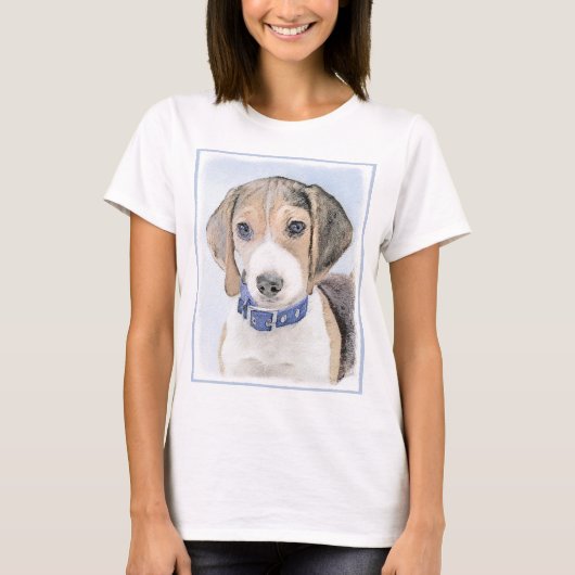 T-shirt Peinture Beagle - Art original du chien (Devant)