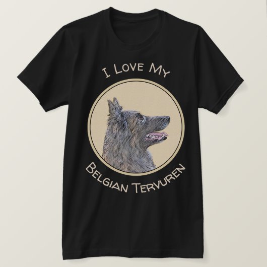 T-shirt Peinture belge Tervuren - Beau art original de chi (Design devant)