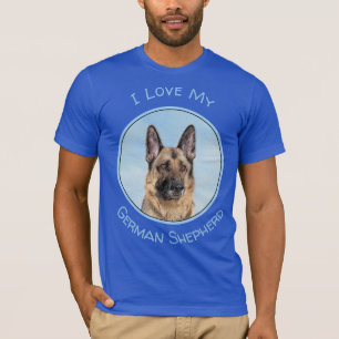 T-shirt Peinture berger allemande - jolie art original chi