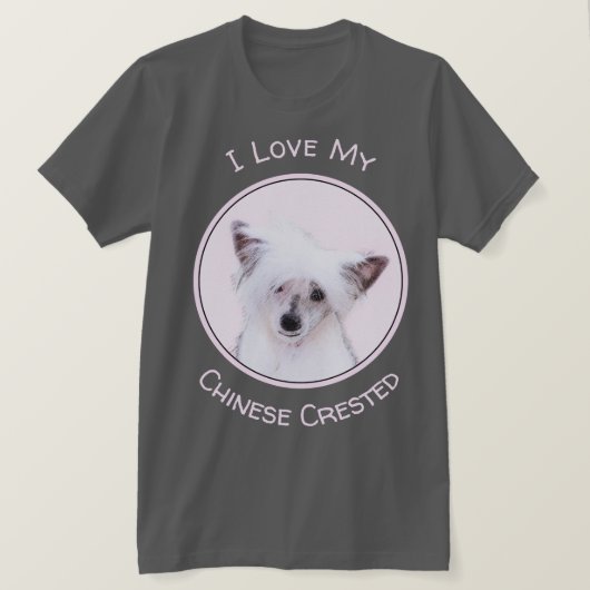 T-shirt Peinture chinoise en poudre - Art Chien (Design devant)