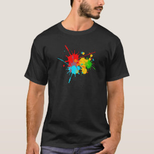 T-shirt Peinture colorée Dessins Couleur Votre Bonheur Vie