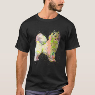 T-shirt Peinture colorée Splash réaliste Chien Sibérie Pre