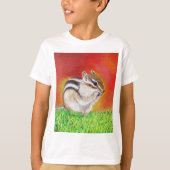T-shirt Peinture Cute Chipmunk (Devant)