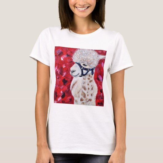 T-shirt Peinture d'Alan l'alpaca (Devant)