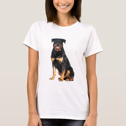 T-shirt Peinture d'aquarelle de chien Rottweiler (Devant)
