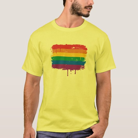 T-shirt Peinture d'arc-en-ciel (Devant)