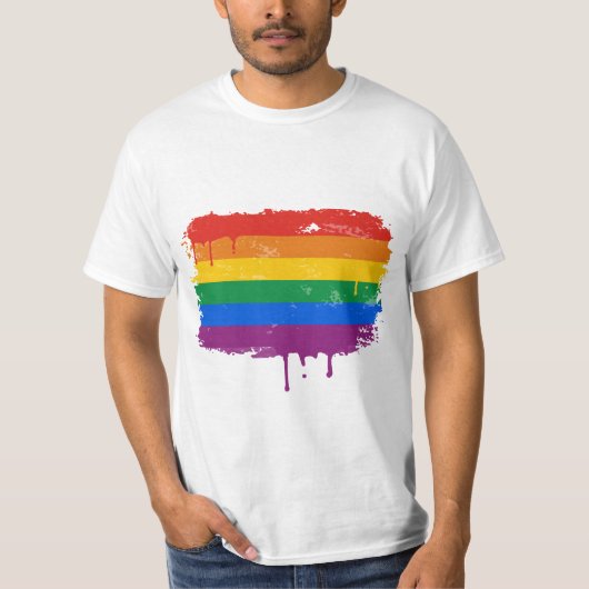 T-shirt Peinture d'arc-en-ciel (Devant)