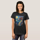 T-shirt Peinture d'art moderne Van Gogh Starry Dragon de n (Devant entier)