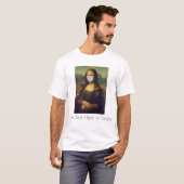 T-shirt Peinture d'art Mona Lisa avec masque facial (Devant entier)