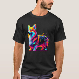 T-shirt Peinture d'art Pembroke Welsh Corgi Corgis